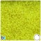 BeadTin Lure Yellow Transparent 3mm Round Plastic Craft Beads (1oz)